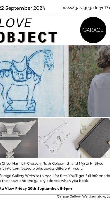 A poster advertising our Love Object exhibition