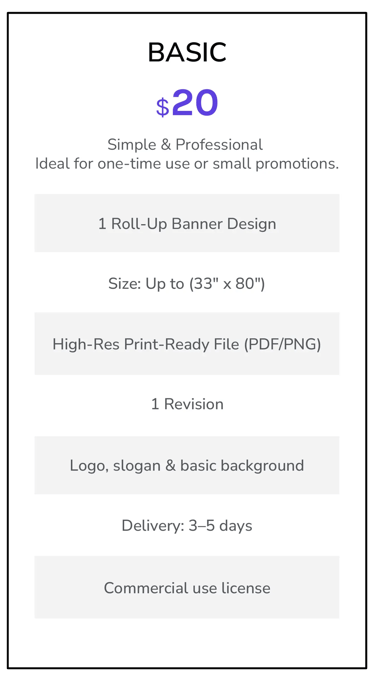 roll-up price basic