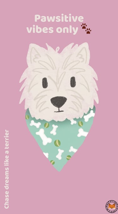 Wallpaper free print of a terrier dog