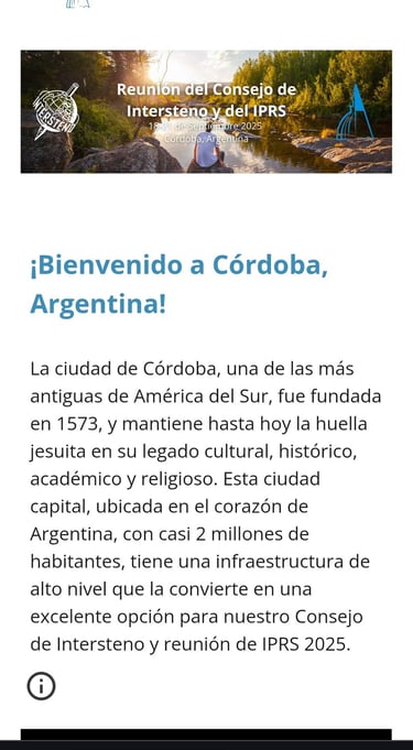 sitio web hecho por hongui, evento de intersteno internacional que se llevó a cabo en el 2025 