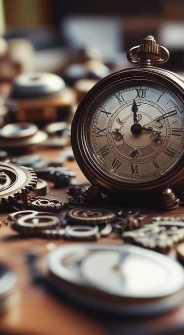 A row of self-help and business books stands upright on a table, adjacent to a laptop and a hand typing. The books have colorful covers, including titles like 'Atomic Habits' and 'The 4-Hour Work Week.' The setting appears dimly lit with a focused spotlight on the books, creating a cozy, studious ambiance.