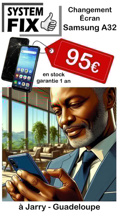écran SAMSUNG A32 Guadeloupe