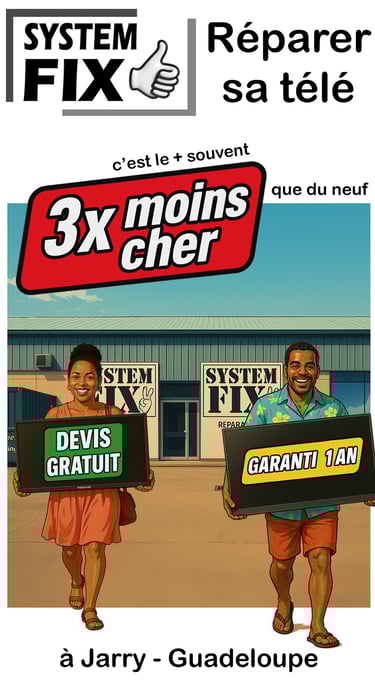 Réparation télé téléviseur télévision en Guadeloupe