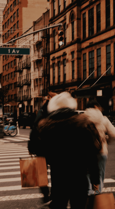 Urbane Straßenfotografie Bewegungsunschärfe Stadtleben New York City