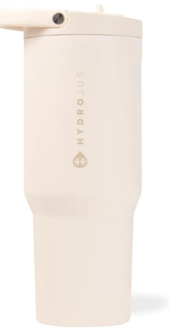 cream hydrojug water bottle 40 oz
