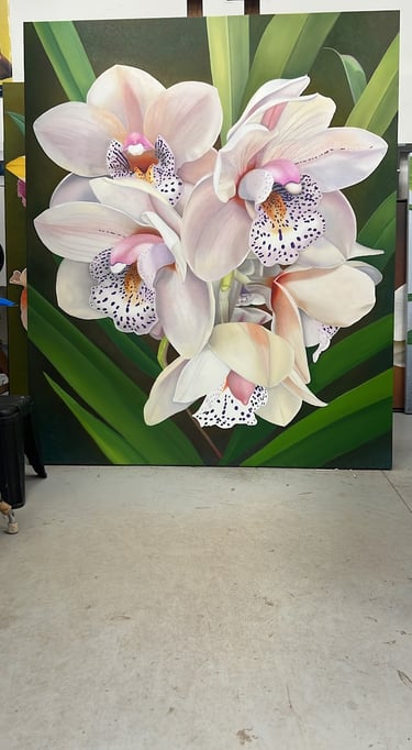 Large Cymbidium Painting
