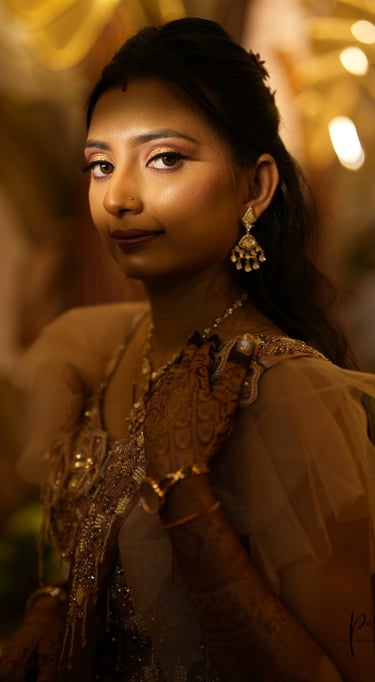 Close-up HD makeup look by top makeup artist in Vadodara - perfect bridal glow with traditional jewe