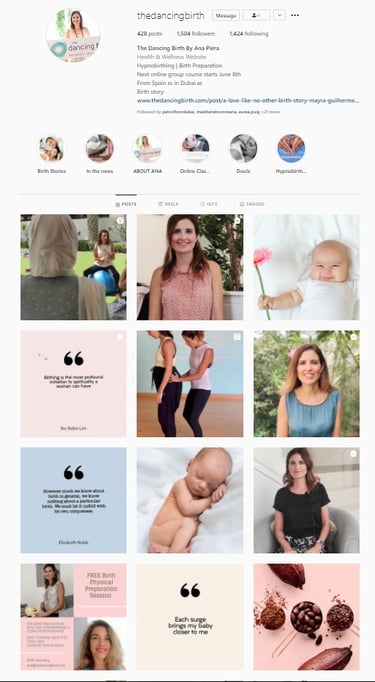 Instagram The Dancing Birth