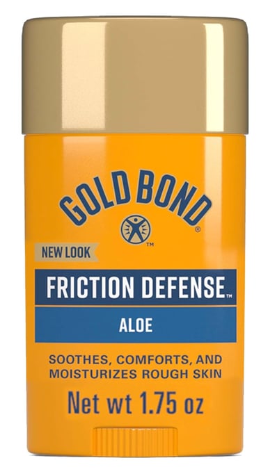 An anti-blister stick works like invisible protection for your skin. You swipe it on heels, toes, or