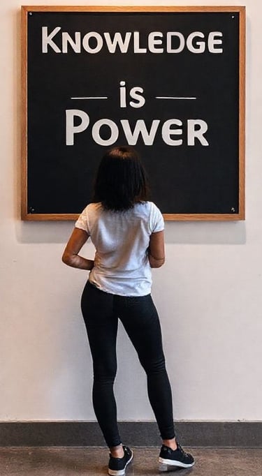 Woman Reading Knowledge is Power Poster