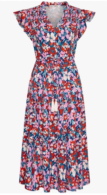 Grace Karin Women's Summer Floral Tiered Midi Dress