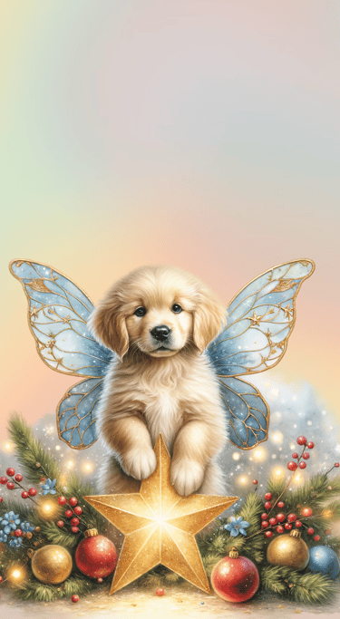 Cute Golden retreiver christmas ornaments