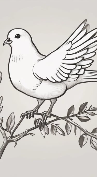 A selection of simplistic Christian art pieces.