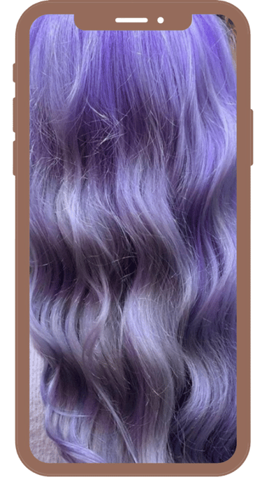 haircare collaboration brand ugc purple hair aesthetic