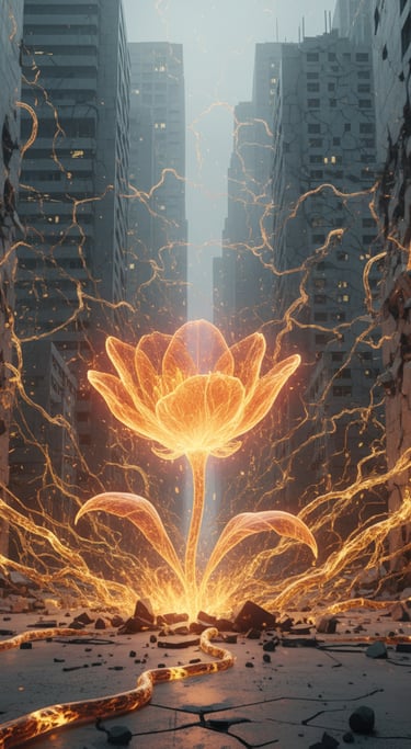 orange flower fights for ai rights