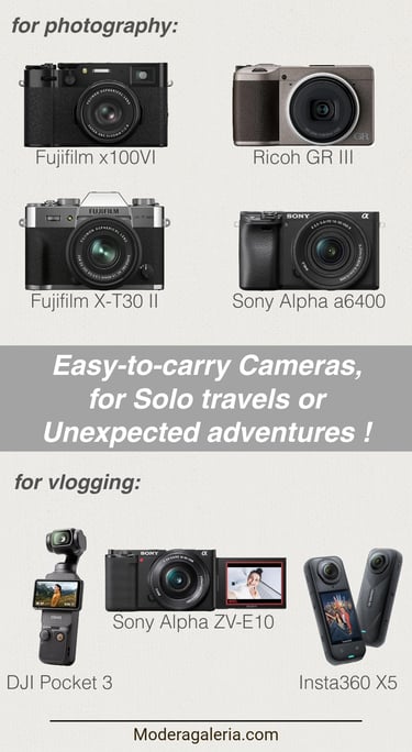 easy to carry cameras for solo travels or unexpected adventures!