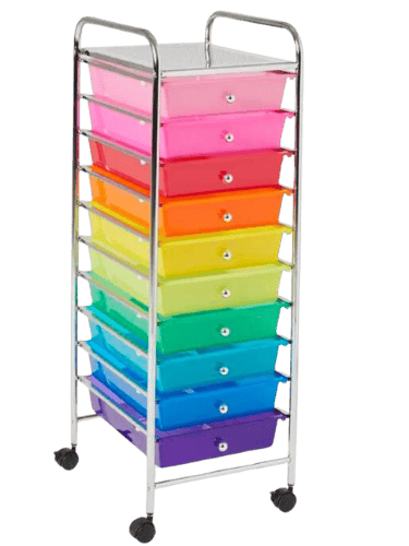 10 drawer rolling cart