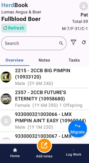 a phone screen showing a list of items that are on the phone