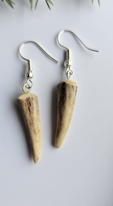 Deer antler earrings