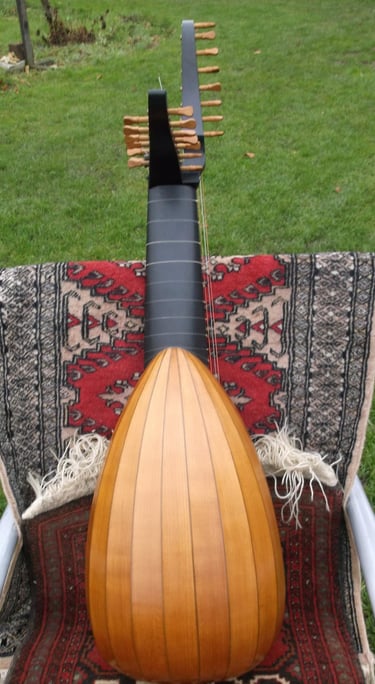 12 course lute in cherry