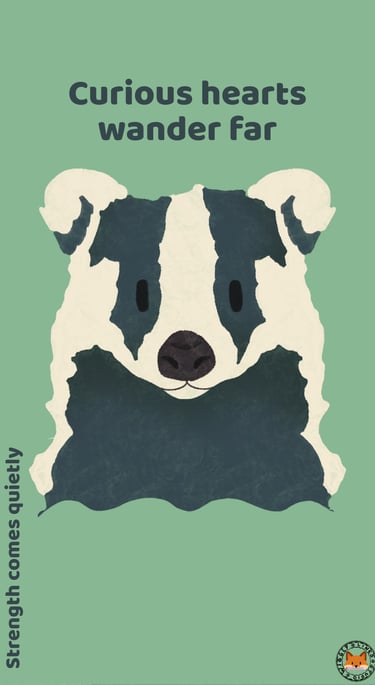 Wallpaper free print of a badger