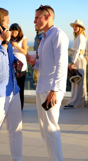 Miguel Cuartin networking in an exclusive Marbella event, representing high-end entrepreneurship 