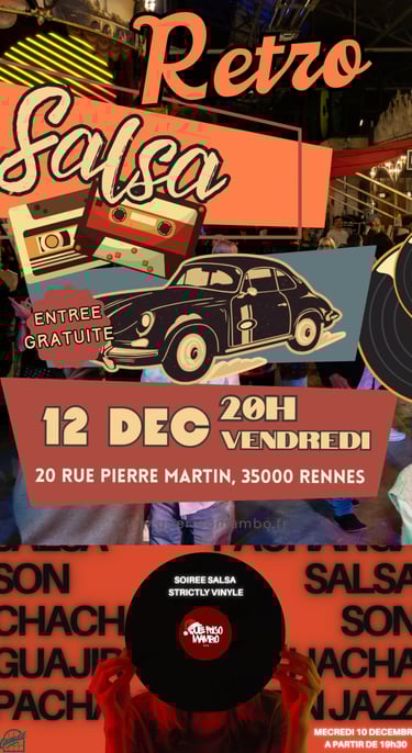 visuel pour 2 soirée Salsa à Rennes