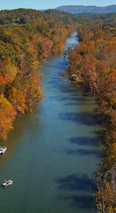 The South Holston River in Bristol Tennessee.