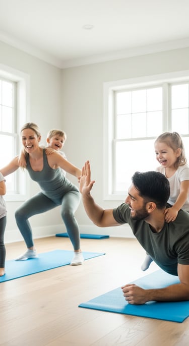 Personal Trainer Munich (Rahil) running a Family Fitness Session