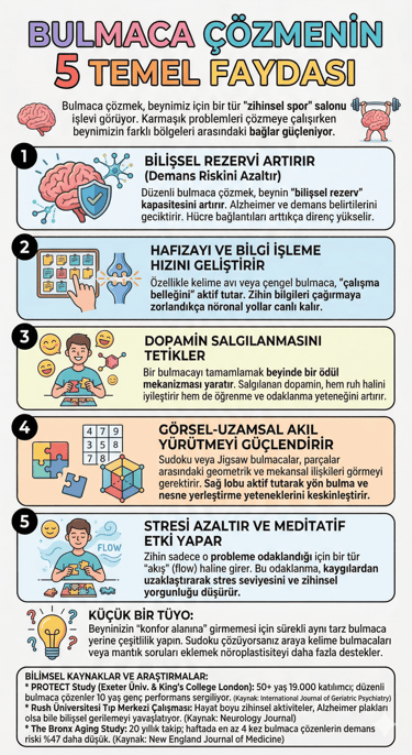 Bulmaca çözmenin 5 temel faydası