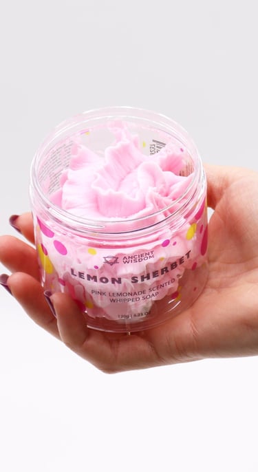 Savon à la crème fouettée à la limonade rose pas cher