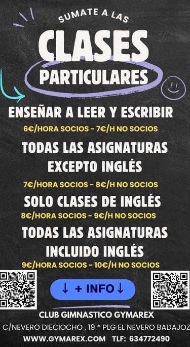 Precios clases particulares en Badajoz