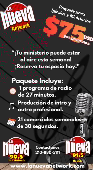 Promocion Paquete para Iglesias y Ministerios
