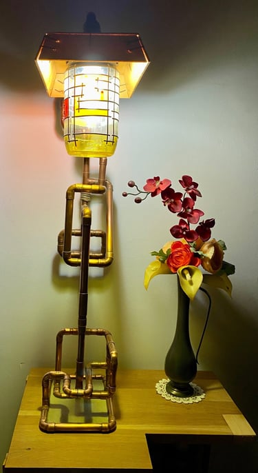 Toile tableau lampe Ligne couleurs maxime Risbourque