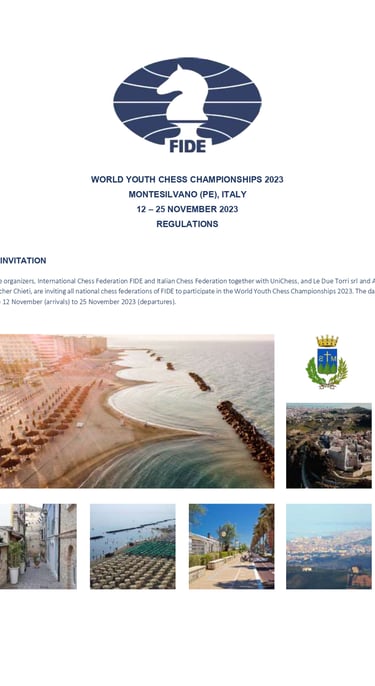 FIDE World Youth Chess Championship 2023 at Montesilvano, Italy. Chess Clicks