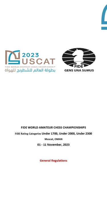 2023 FIDE World Amateur Chess Championships, Muscat, Oman