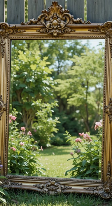 Vintage Gold Mirror 24"x36", Ornate Baroque Decorative Wall Mirror, Antique French Style Framed Mirr