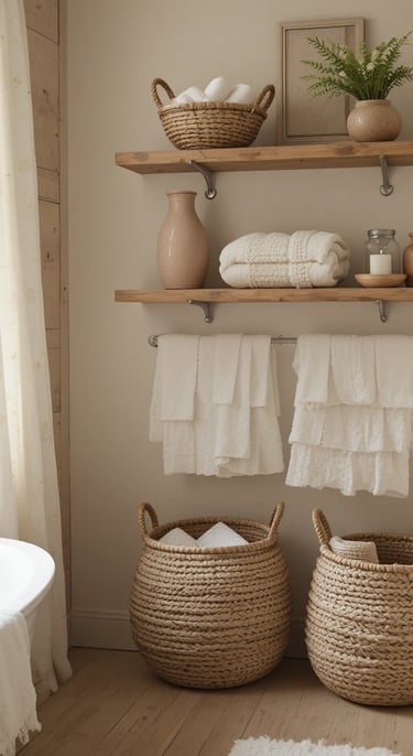 NaturalCozy Storage Cubes 11 Inch Cotton Rope Woven Baskets for Organizing