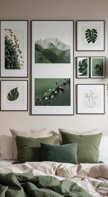 Liswit Framed Boho Wall Art Set of 4 for Wooded Minimalist Botanical Print Wall