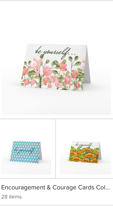 Digital floral, art cards for encouragement, or to give someone courage