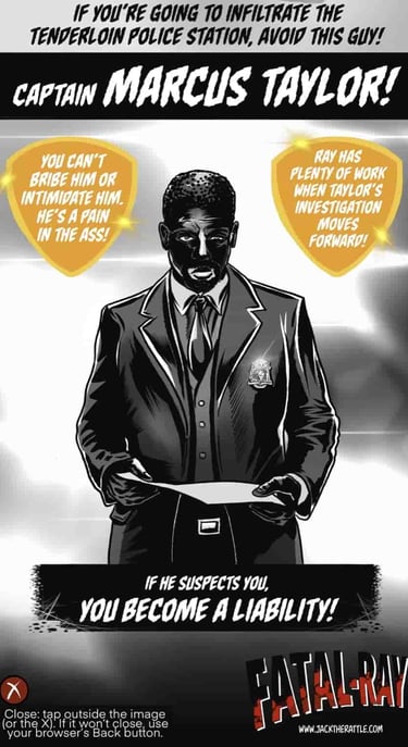 Captain Marcus Taylor portrait, Fatal-Ray character