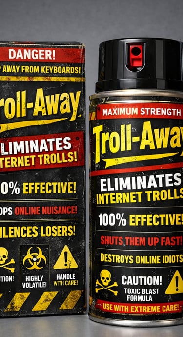a can of troll - away troll - away spray paint