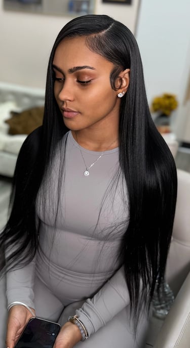 straight hair
