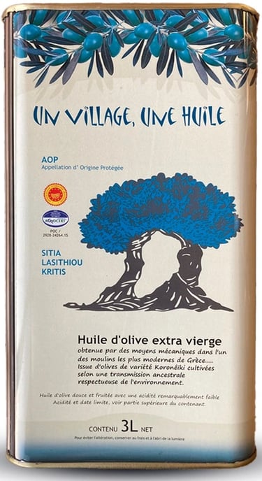 Kanister Olivenöl Zakros un village une huile