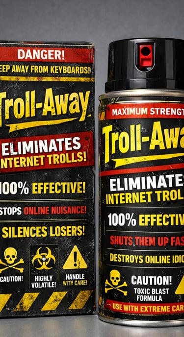 a can of troll - away troll - away spray paint