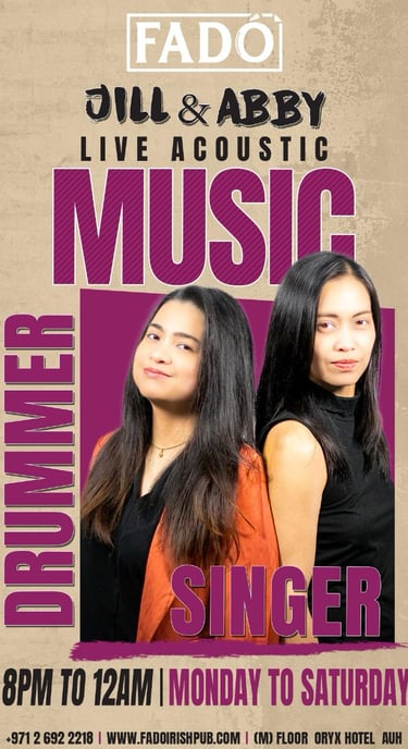a flyer for a concert with two women