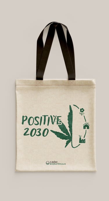 Logo positive 2030 sac Cavac Biomatériaux