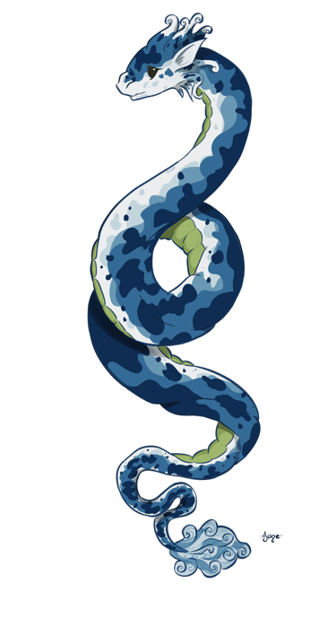 Un dragon bleu