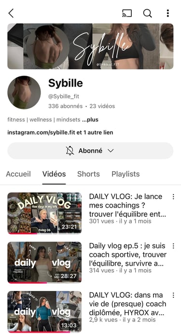 sybillefit coach sportif youtube