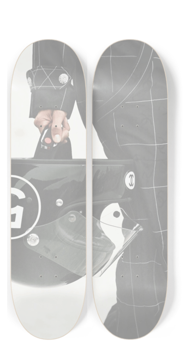 a 2 peice custom skateboard deck wall art custom
